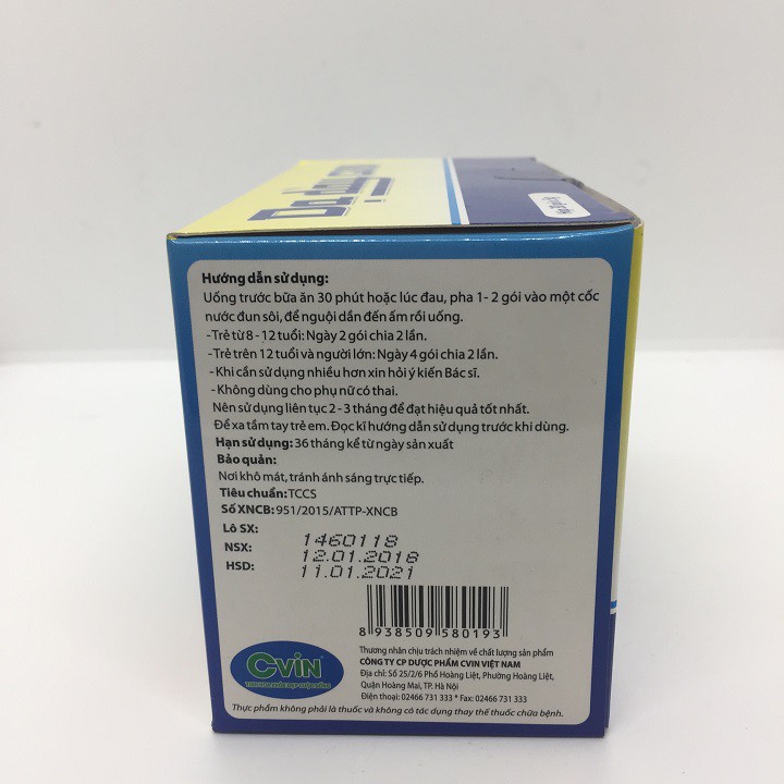 Dạ dày Cvin hộp 30 gói x 5g