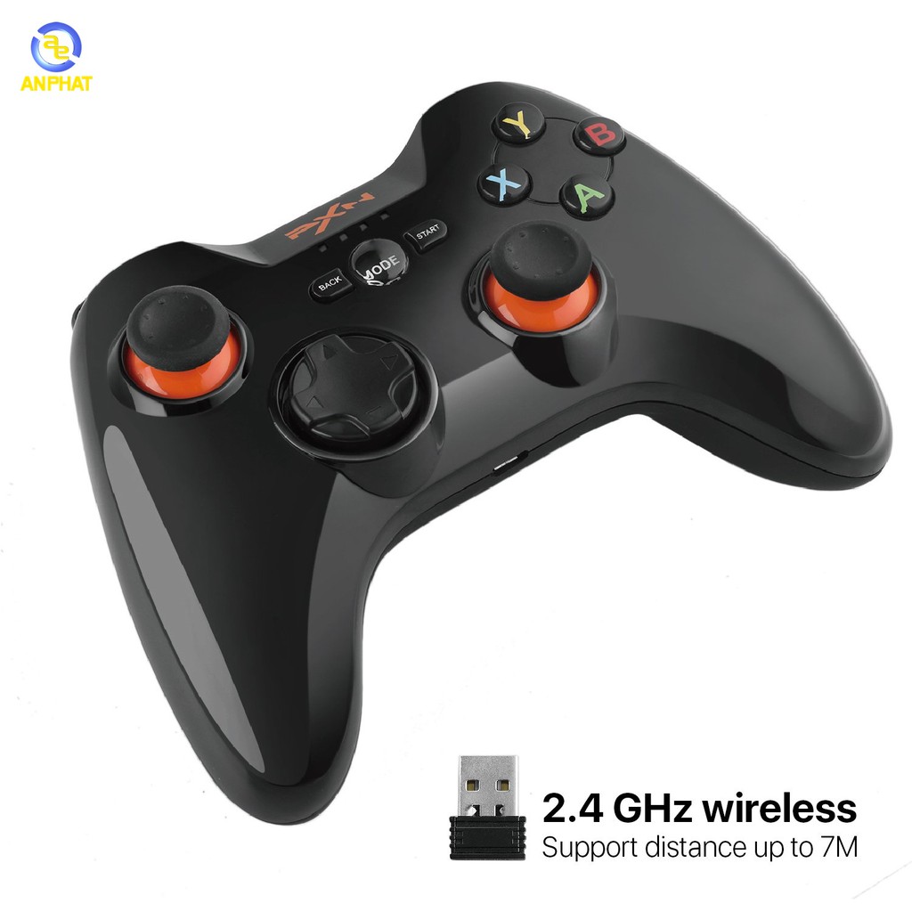 [Mã SKAMPUSH9 giảm 10% đơn 200K] Tay cầm chơi game không dây PXN 9613 Black Bluetooth form XBOX dành cho PC / Android /