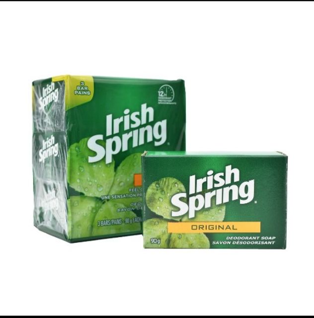Xà bông cục diệt khuẩn Irish Spring Deodorant Soap Original - 104.8g | BigBuy360 - bigbuy360.vn