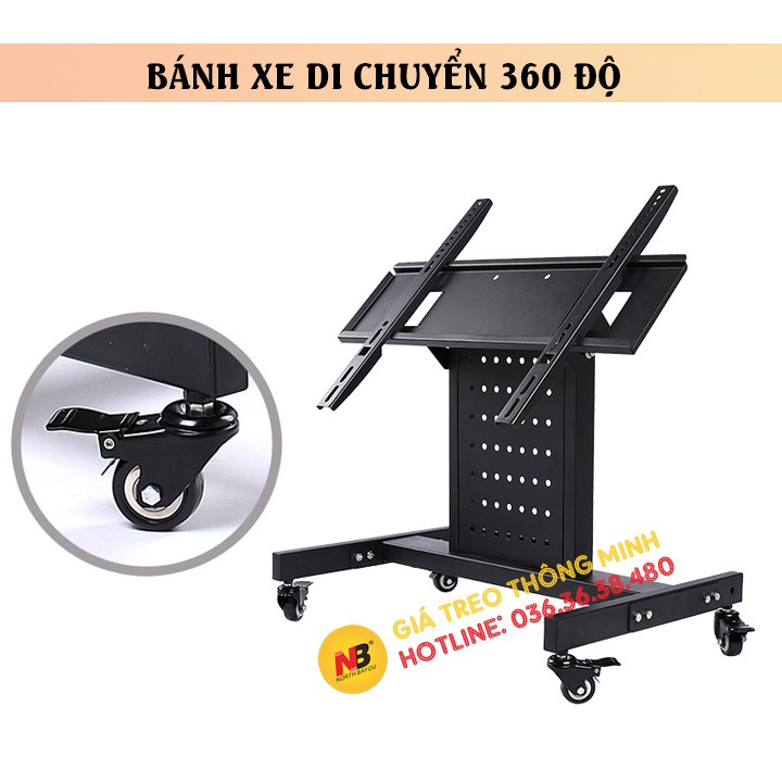 Kệ Giá Treo Tivi Di Động HB75 32 - 65 Inch - Giá Treo Tivi Hội Nghị Có Bánh Xe Di Dộng -  [ Ưu Việt Hơn NB AVA1500 ]