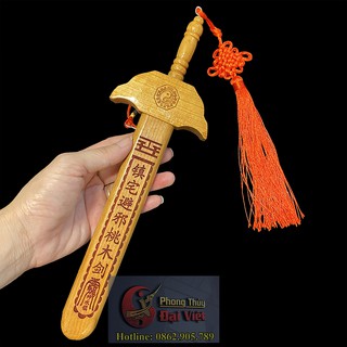 Kiếm gỗ đào tự nhiên - kiếm thất tinh