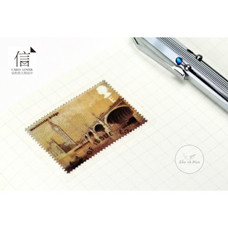 【B5】 STICKER STAMP VINTAGE CHỐNG NƯỚC
