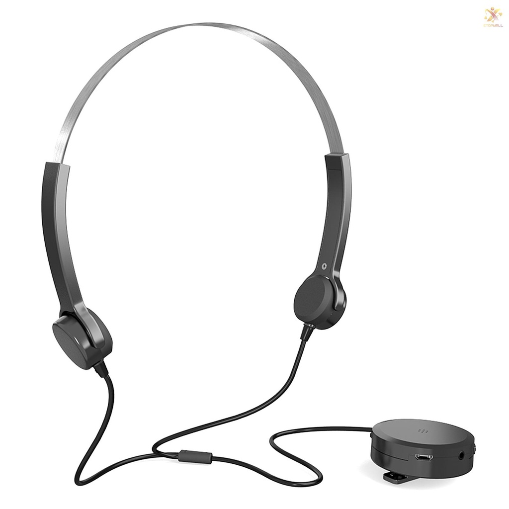 ET Bone Conduction Headsets Wired Headphones Sound Pick-up AUX IN Black