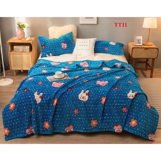 Chăn lông tuyết tăm mềm bóng mịn 4 mùa TT11 chăn lông thỏ nỉ nhung cao cấp giữ nhiệt tốt hè thu đông