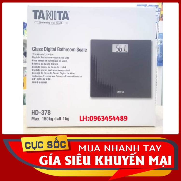 [Mẫu mới nhất] Cân điện tử - Cân sức khỏe TANITA HD-378 (Màu Đen)