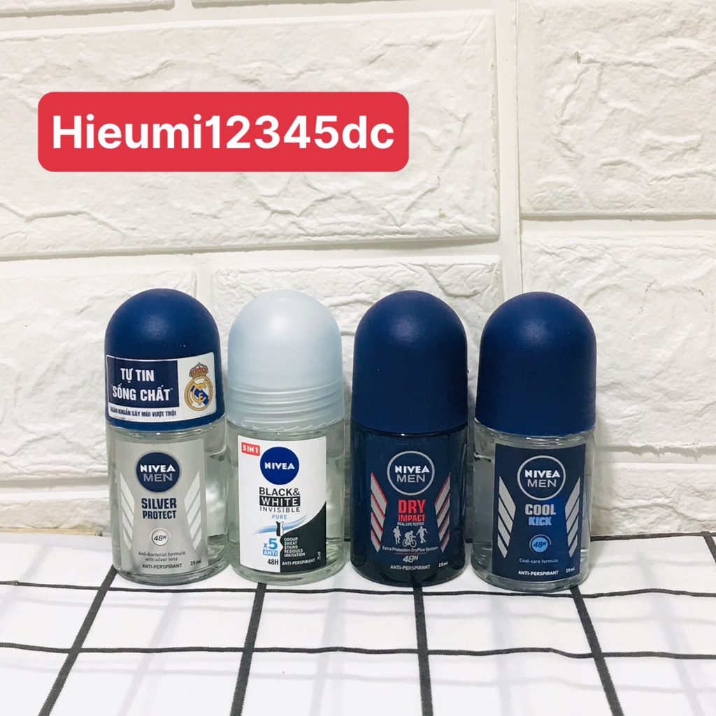 Lăn khử mùi NIVEA MEN 25ml Thái Lan