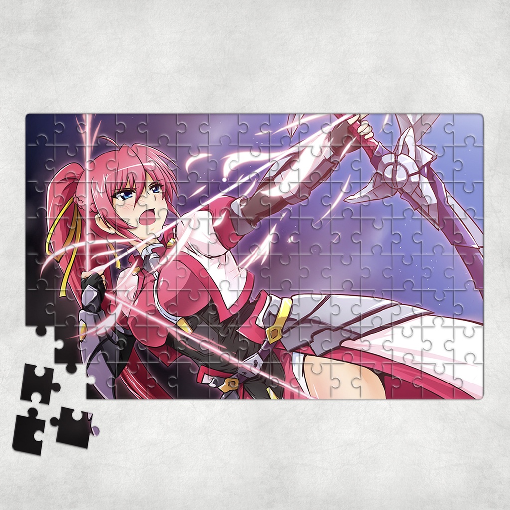 Tranh ghép hình A4, A5 Anime, xếp hình MAGICAL GIRL LYRICAL NANOHAPNG - Mẫu 1