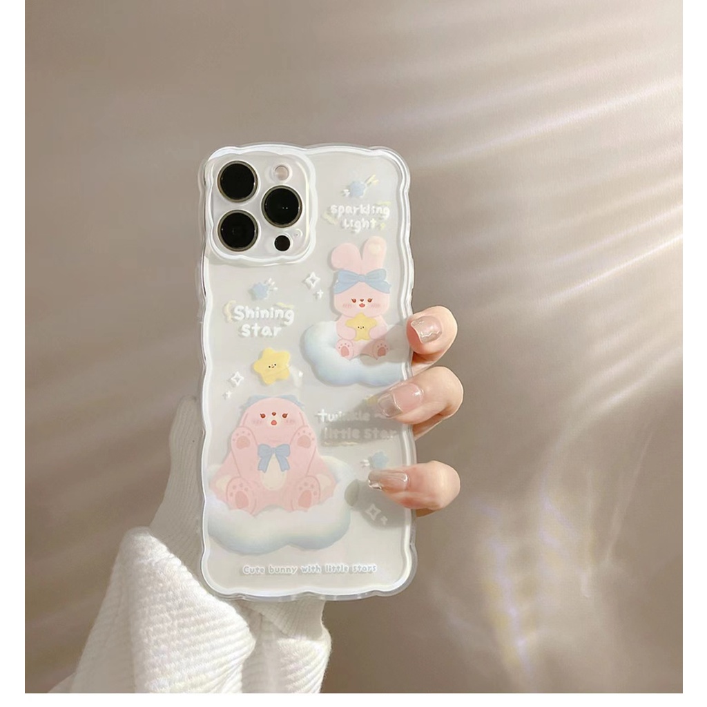 Ốp Điện Thoại Silicon TPU Mềm Trong Suốt Hình Thỏ Dễ Thương Cho IPhone 13 12 Mini 11 10 Pro XS Max X XR 8 7 6 6S + SE 2020