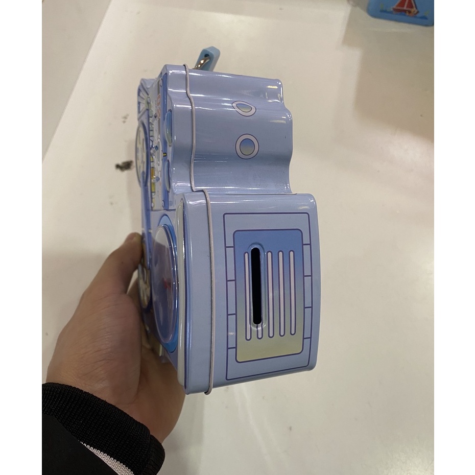 Hộp Tiết Kiệm Tiền Hình Tàu Hỏa Có Khóa - Két Sắt Mini Kích Thước 17x14x7cm