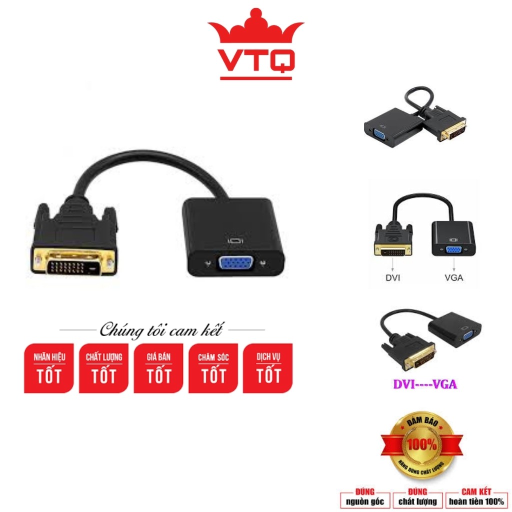 Cáp chuyển DVI qua VGA giá rẻ (Xả Kho) Cáp chuyển dvi to vga 24+1 ĐẢM BẢO CHẤT LƯỢNG | BigBuy360 - bigbuy360.vn