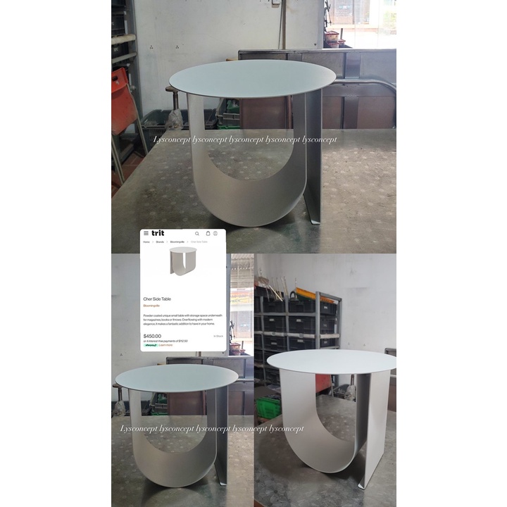 Bàn trà hiện đại chất liệu thép không gỉ