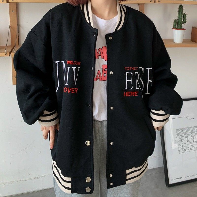 Áo Khoác nỉ bomber UN chất nỉ cotton mịn,form unisex.hangtotgiare98🥰🥰
