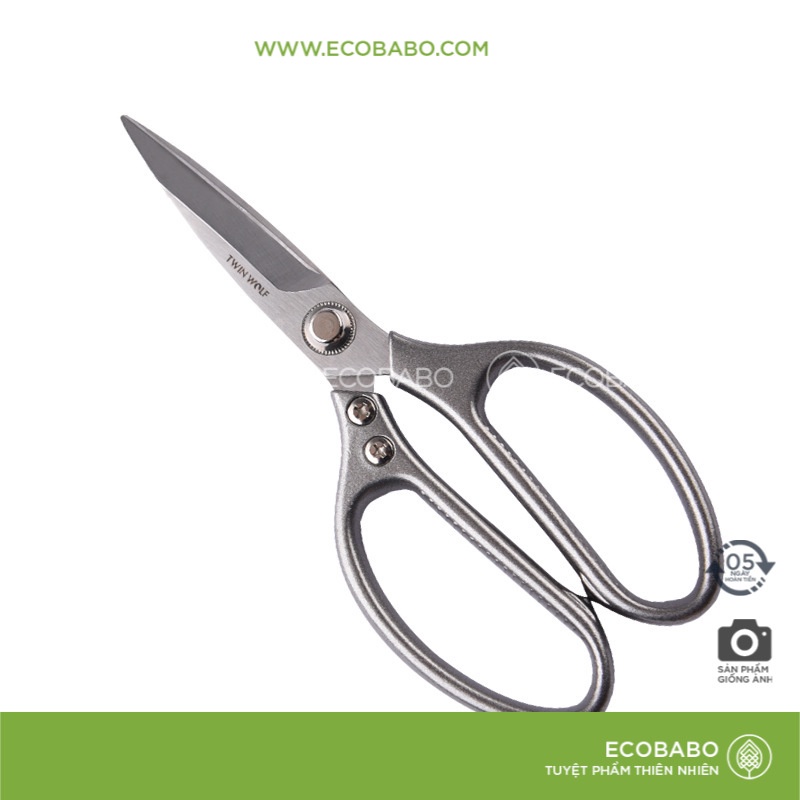 Kéo inox trợ lực Nhật Bản siêu cứng đồ ăn xương gà hỗ trợ nhà bếp Ecobabo