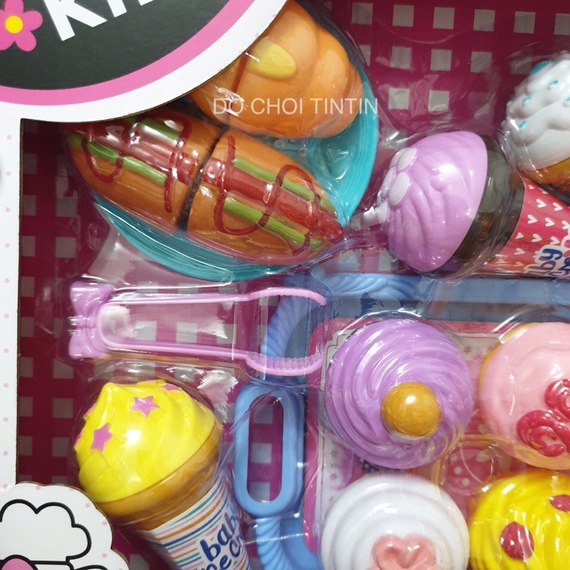 [SIÊU ĐẸP-Cao Cấp] Hộp đồ chơi bánh ngọt Hello kitty dễ thương cho bé