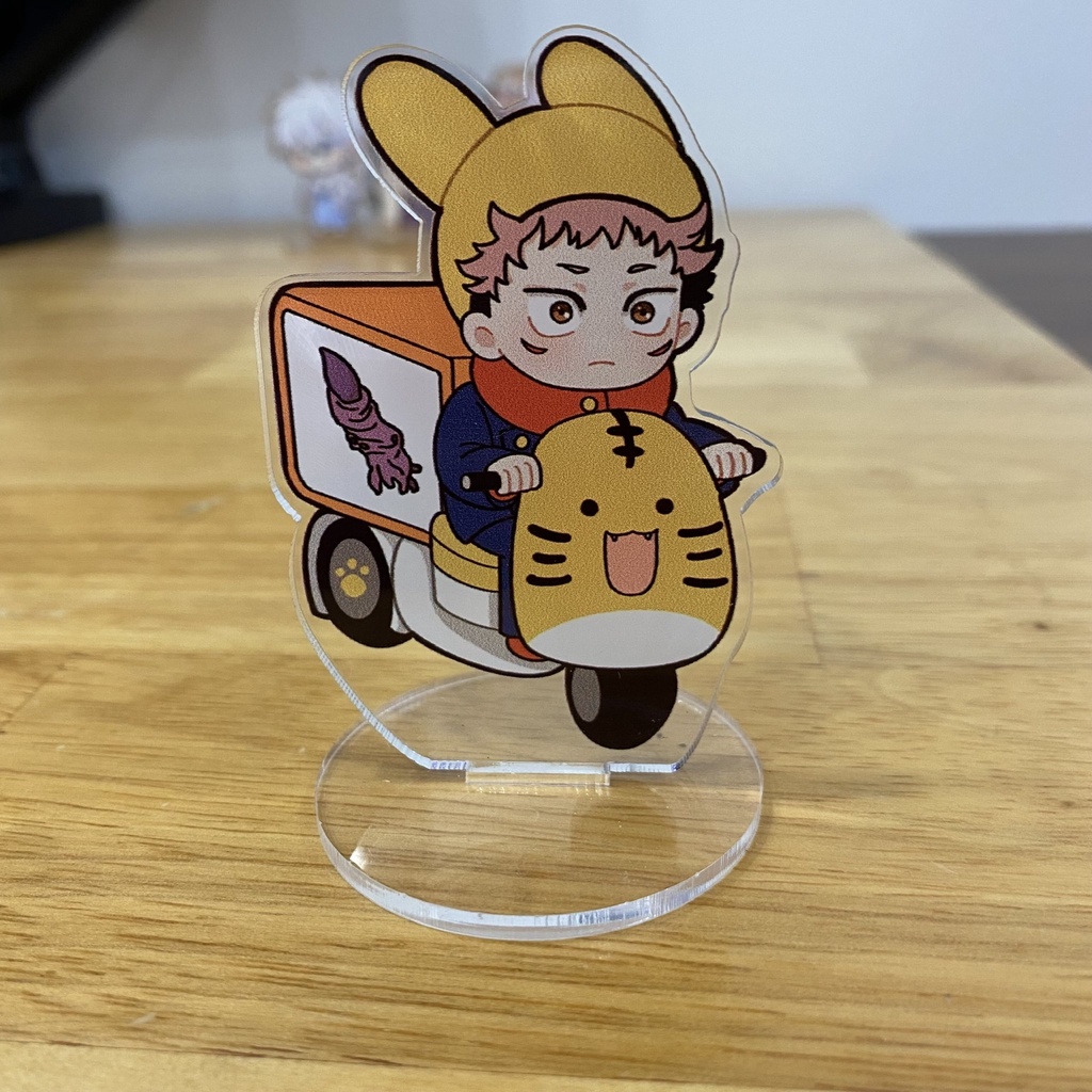 Mô hình standee jujutsu kaisen chibi anime chú thuật hồi chiến Gojo satoru Itadori Yuji trang trí bàn học làm việc 8cm