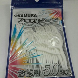 Tăm Chỉ kẻ răng  OkAMURA: bịch 50 cây