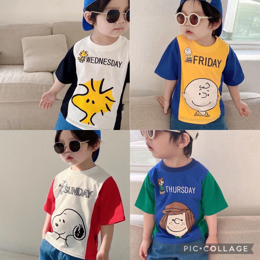 Lyvyshop - (Lô mới, cotton Loại 1) Áo thun cộc tay bé trai, bé gái siêu dễ thương từ 09kg-30kg