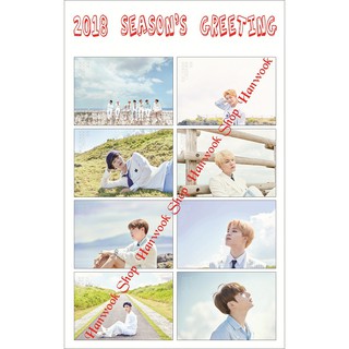 [BTS] Bộ Photocard Season Greeting 2018 (2 mẫu) (RM JIN Suga J-Hope Jimin V Taetae Jungkook JK)