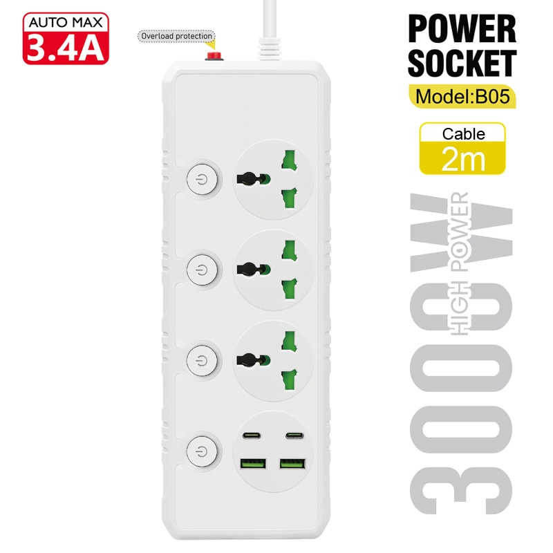 Ổ cắm điện USB thông minh đa năng POWER B05-PD hỗ trợ sạc nhanh chất lượng cao
