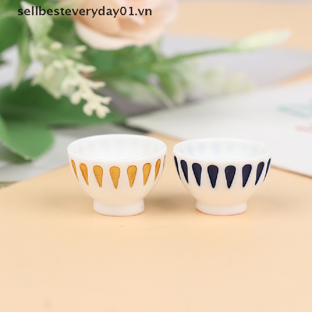 Set 4 Chén Dĩa Tỉ Lệ 1 / 12 Xinh Xắn Cho Nhà Búp Bê