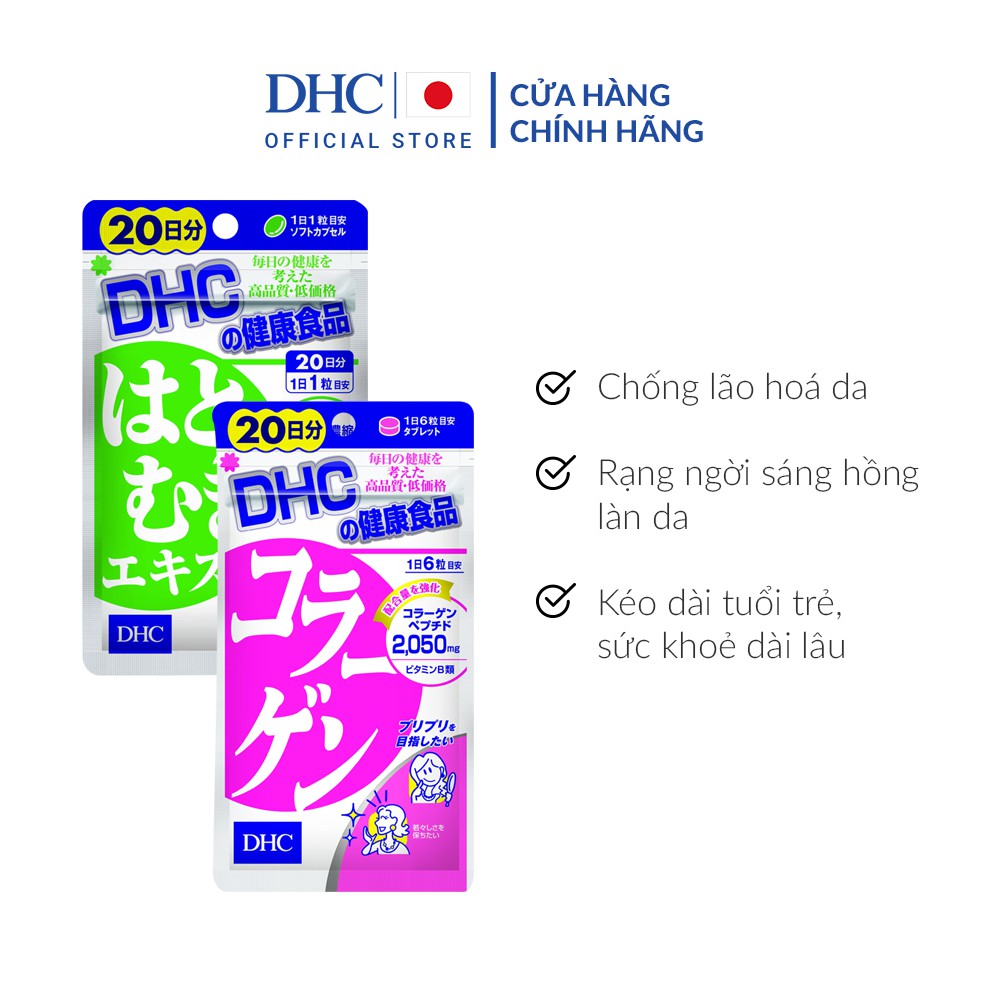 Combo Viên uống Chống Lão Hoá Da 20 Ngày (Adlay & Collagen)