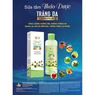 SỮA TẮM THẢO DƯỢC TRẮNG DA KINGPHAR