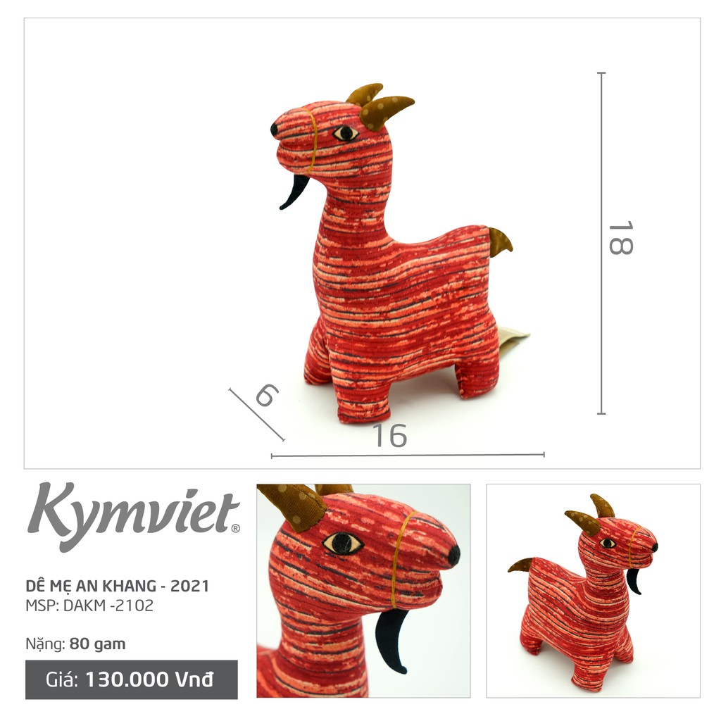 Đồ Chơi Nhồi Bông Hình Dê An Khang Mẹ Kymviet Craft Cotton