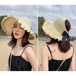 Mũ vành hở đầu có nơ