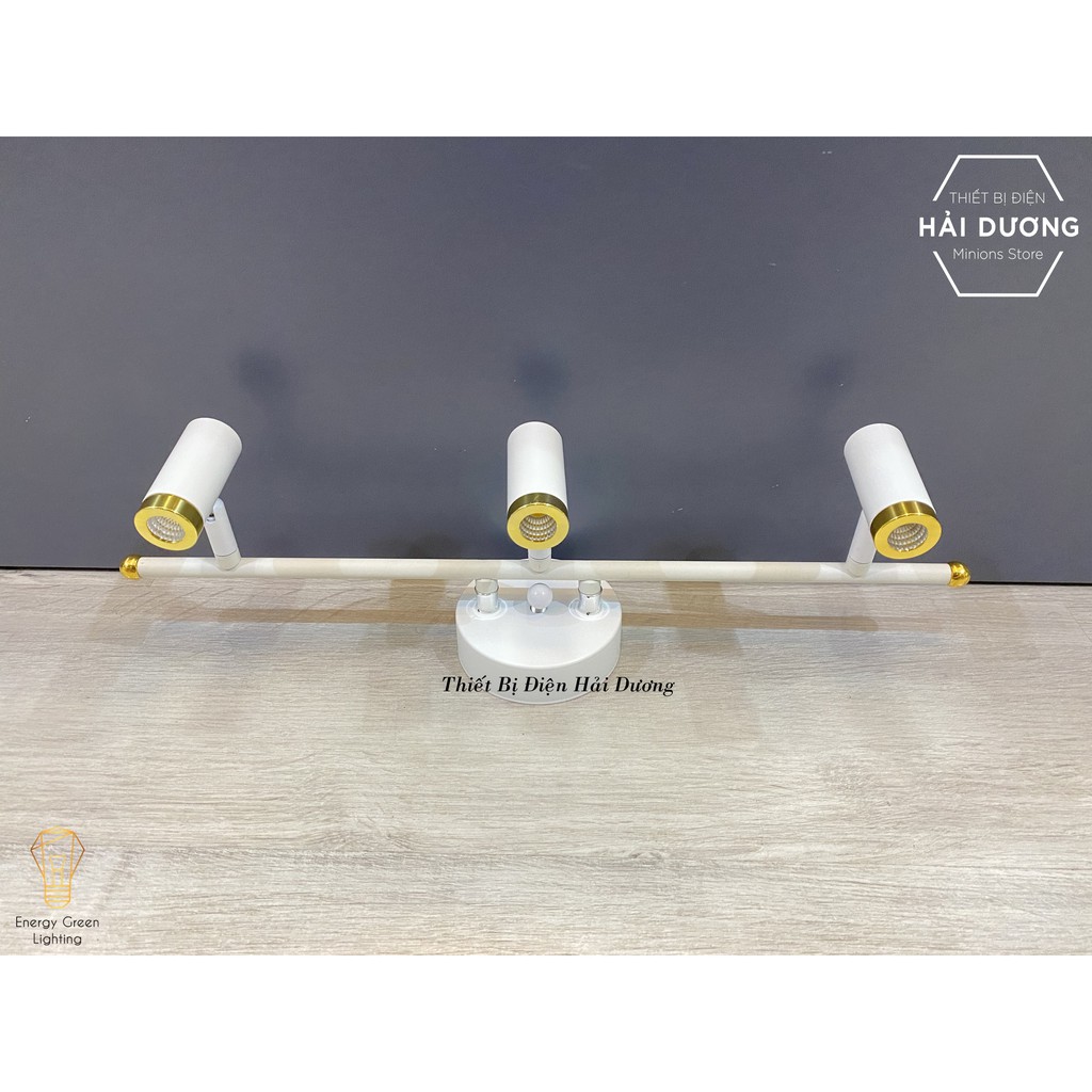 Đèn soi tranh - 3 Đèn chiếu sáng 6028-3 15w - 3268-3 9w Ánh Sáng Vàng - Điều chỉnh được góc chiếu - Bảo Hành 12 Tháng