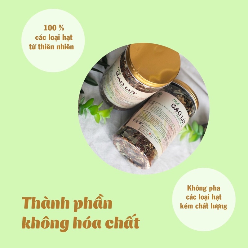 Trà gạo lứt đậu đen xanh lòng Cỏ Lành 500G