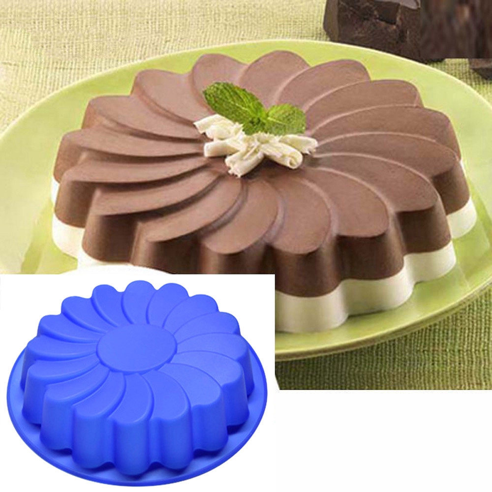 LANFY Large Hot Sale Food Silicone Flower shape Chocolate Soap Candy Cake Moulde