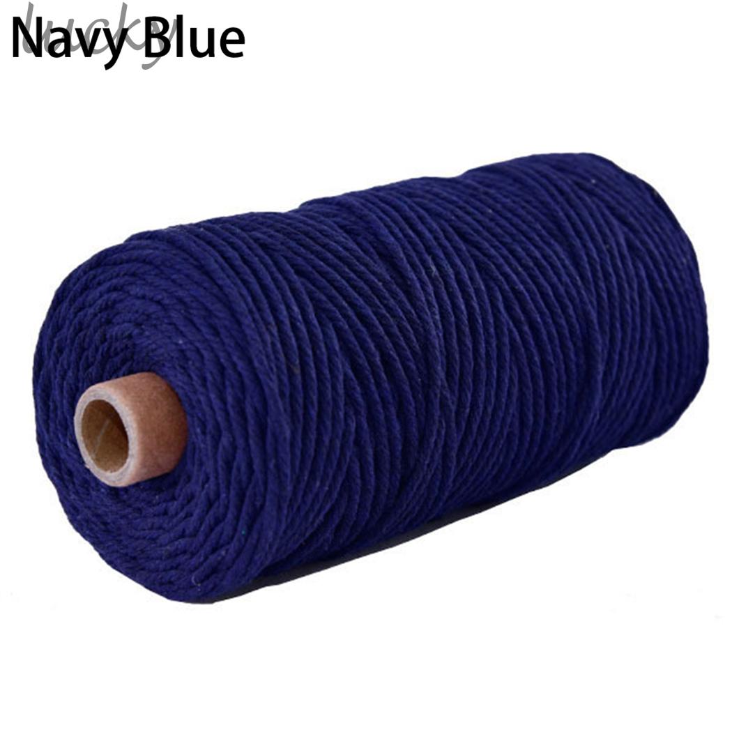 Cuộn Dây Cotton Màu Be Kích Thước 4mm X 100m Dùng Làm Đồ Trang Trí