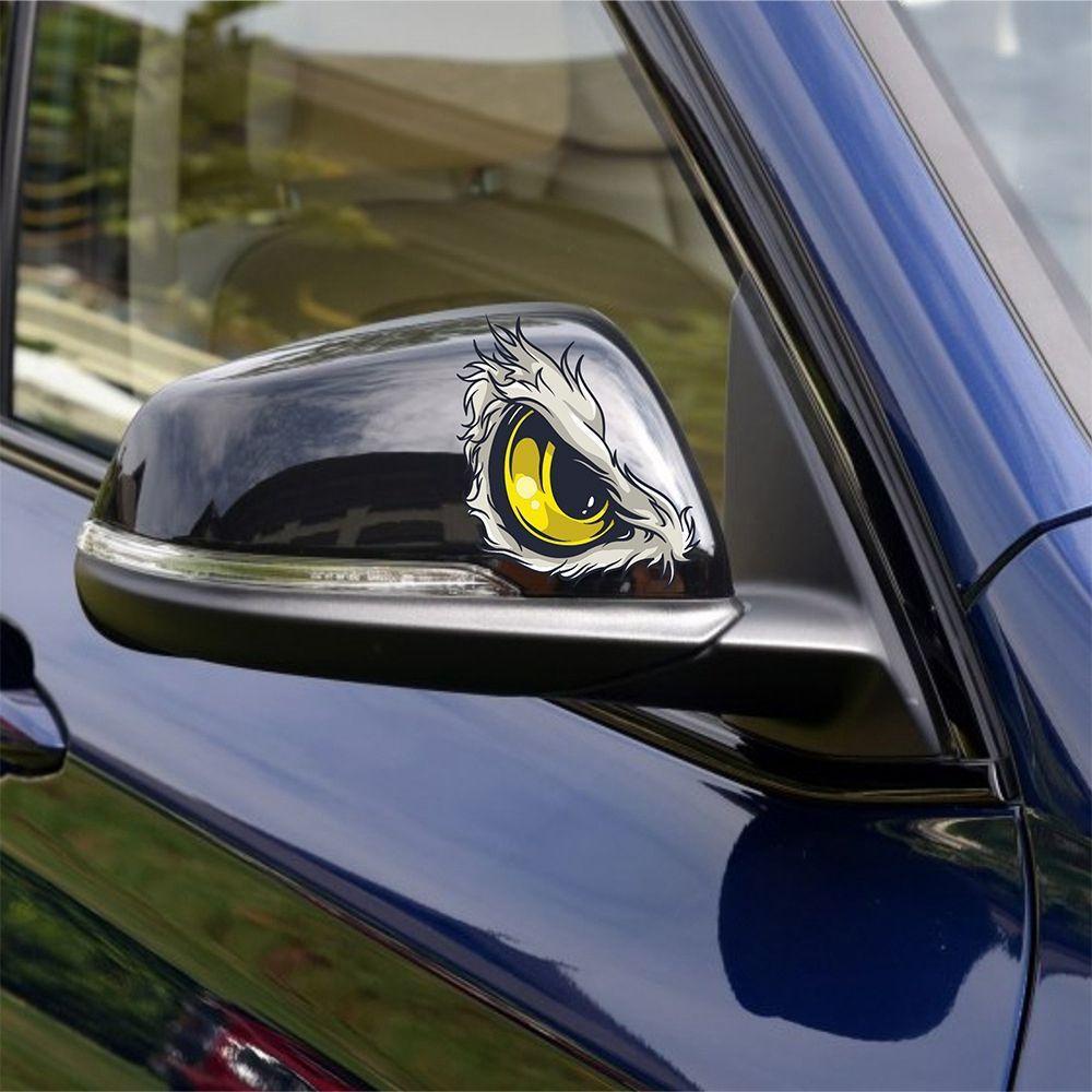 FENDER Miếng Dán Hình Đôi Mắt Nổi 3D Chống Nước Có Thể Tháo Gỡ Trang Trí Gương Chiếu Hậu Xe Hơi VANES1