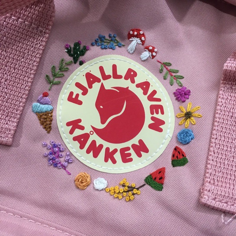 Balo Kanken Đi Học Unisex Size Big Đựng Laptop 17icnh Thêu Hello Summer