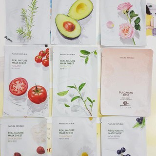 6 mặt nạ giấy nature republic tùy chọn