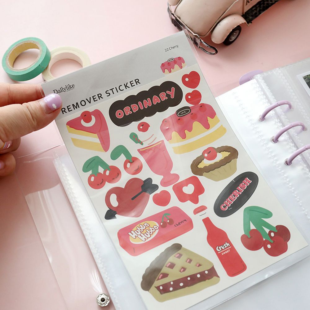 LLOYD Multi Function Stickers Album School Binder Notebook Stickers Binder Transparent Loose Leaf Agenda Journal Stickers Organizer Card Collection Photocards Organizer