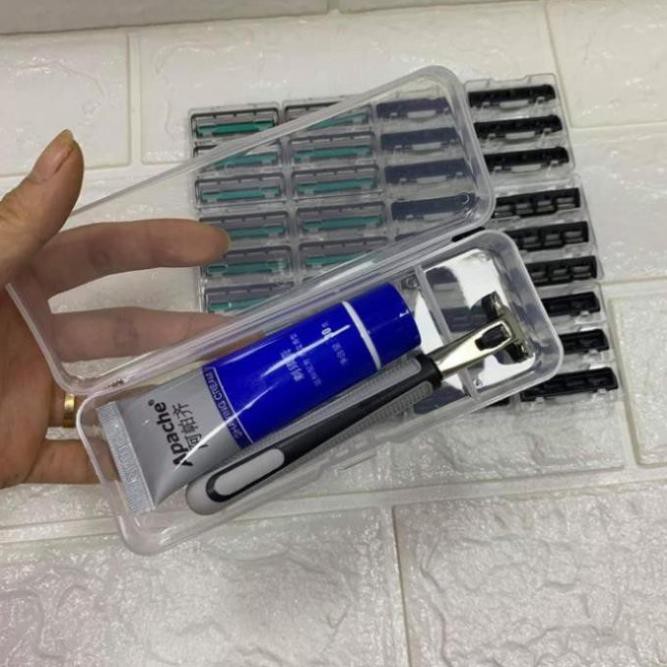 [DEAL SỐC ⚡] BỘ DAO CẠO RÂU KÈM 36 LƯỠI CẠO (DAO+36 LƯỠI+KEM)