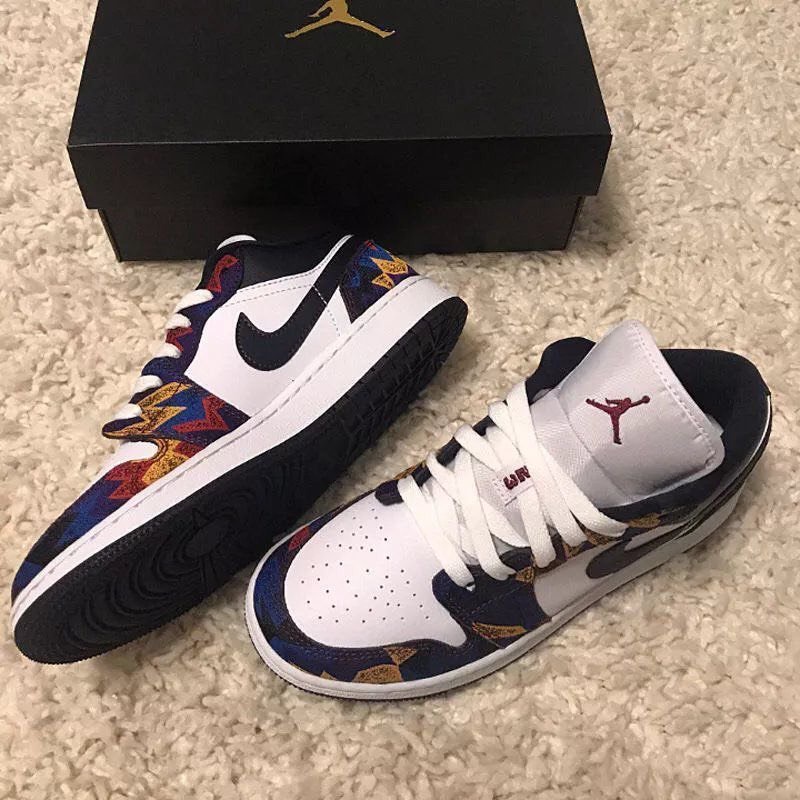 Giày Jordan Cổ Thấp, GIày JD1 Thổ Cẩm Full Box Bill Hàng Đẹp | BigBuy360 - bigbuy360.vn