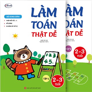 Sách thiếu nhi - Combo 2 cuốn LÀM TOÁN THẬT DỄ cho bé 2-3 tuổi (Trọn bộ)