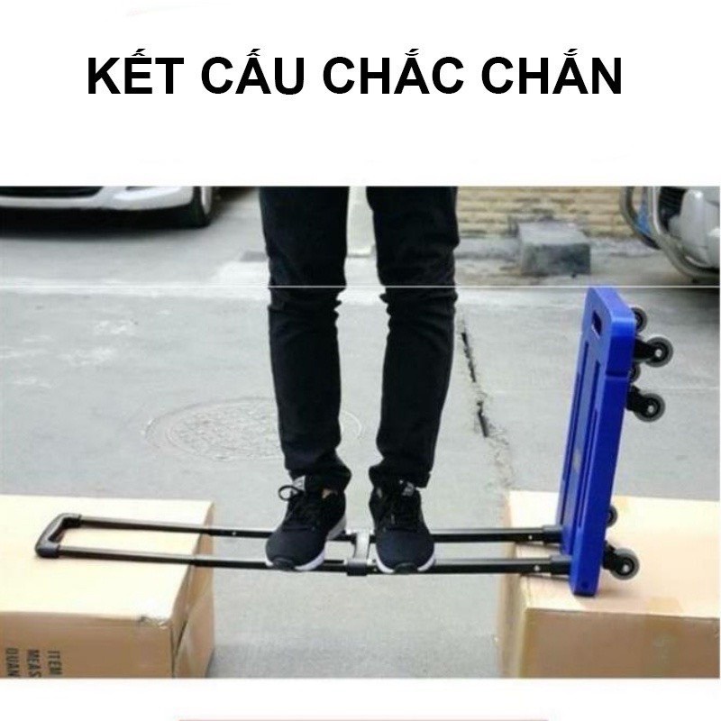 Xe đẩy hàng, xe kéo hàng gấp gọn - tải trọng 200kg - Hàng chính hãng có ship HỎA TỐC tại Hà Nội