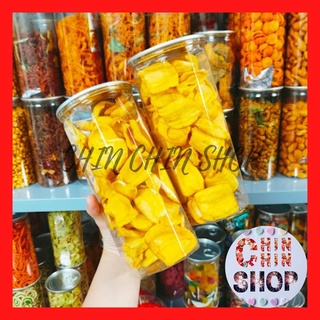 Mít thái sấy giòn lon 300g, thơm ngọt, nguyên cánh, giòn rụm - ĂN VẶT CHIN CHIN.