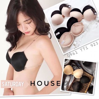 XẢ HÀNG: ÁO NGỰC KHÔNG DÂY Hở Lưng ĐỆM DÀY chống tụt tuột - Áo lót nữ độn dày dây trong nâng ngực màu da, đen