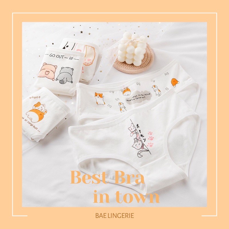 (Có chọn màu) Quần lót nữ cotton thun dễ thương thoáng mát KITTY - Bae Lingerie | BigBuy360 - bigbuy360.vn