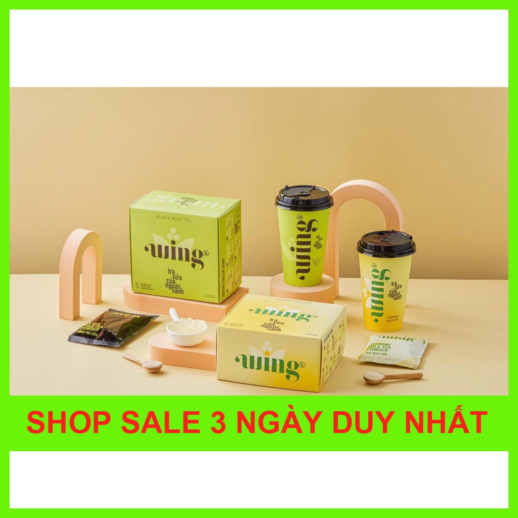 TRÀ SỮA WINGS VỊ NHÀI + VỊ HỒNG TRÀ SỮA - TRÀ SỮA WINGS TỰ PHA TRÂN CHÂU TRẮNG HỘP 5 SET