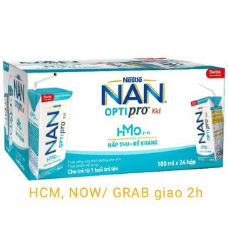 ( Mẫu mới HMO) Thùng 24 hộp Sữa Nan nước Optipro kid 180ml