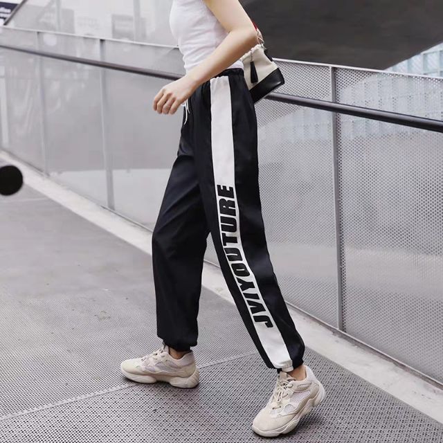 [ORDER+ẢNH THẬT] Quần jogger ulzzang unisex 1 sọc chữ siêu chất