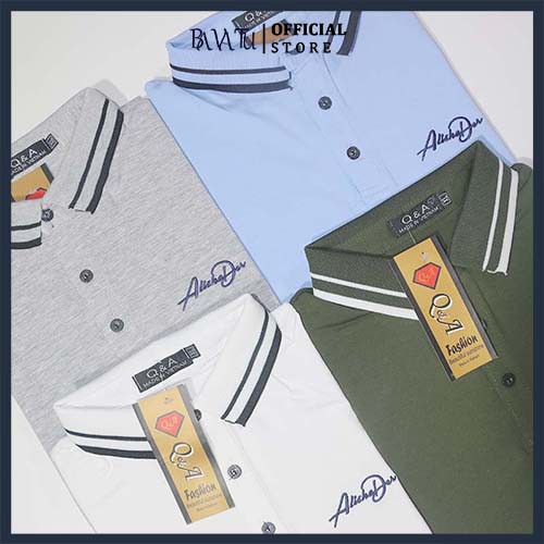 Áo polo nam chữ ký BAVATU hàng thiết kế chất liệu vải thun cotton mát mịn chống nhăn thấm hút mồ hôi mặc siêu mát | BigBuy360 - bigbuy360.vn