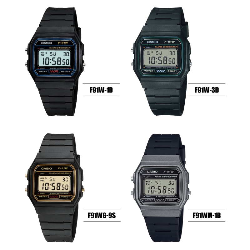 CASIO Đồng Hồ Đeo Tay Kỹ Thuật Số X100% Originalx F91W (F-91W / F91-Wg / F-91Wm / F-91Ws) Series 1