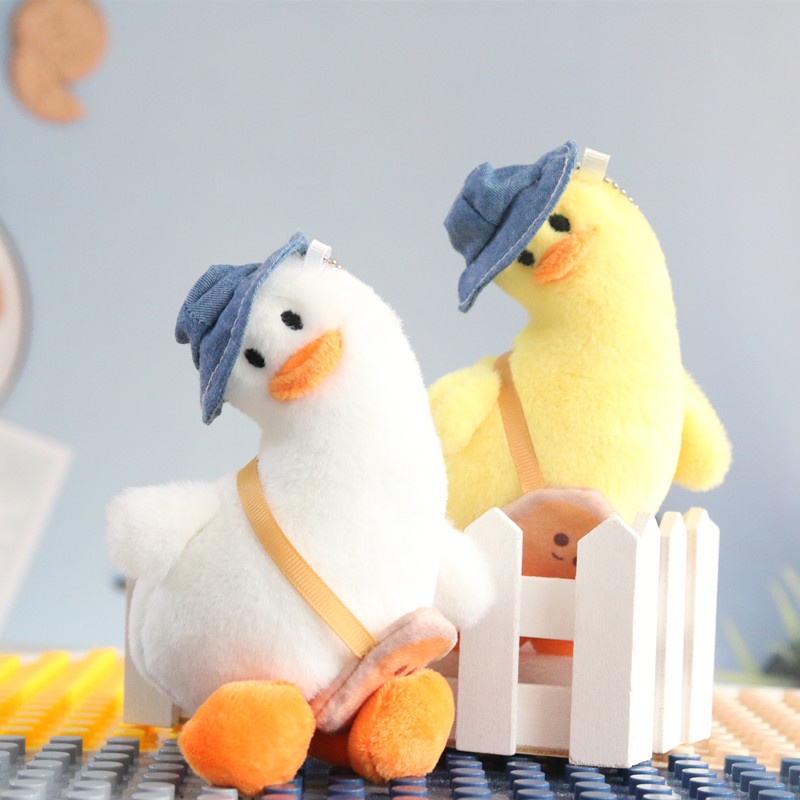 Móc Khóa Vịt Nhồi Bông Xinh Xắn Dễ Thương
