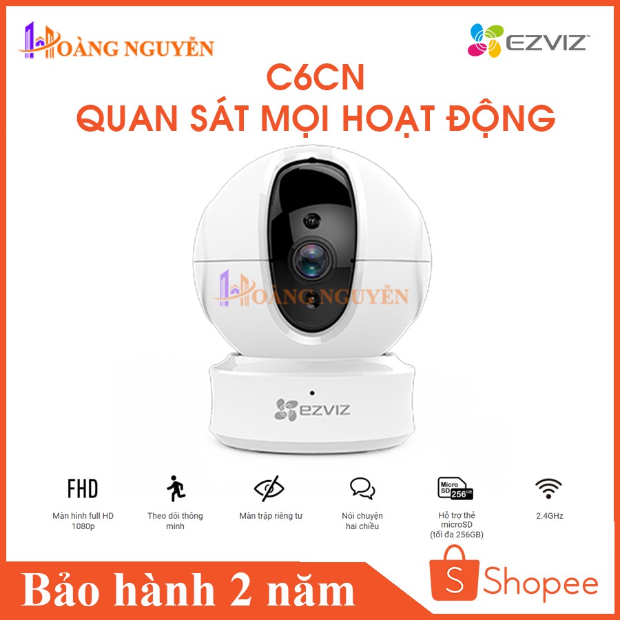 [NHÀ PHÂN PHỐI] Camera Wifi Ezviz CS-CV246 C6CN HD 1080P 2MP - Xoay 360°, Đàm Thoại 2 Chiều - Hàng Chính Hãng | WebRaoVat - webraovat.net.vn